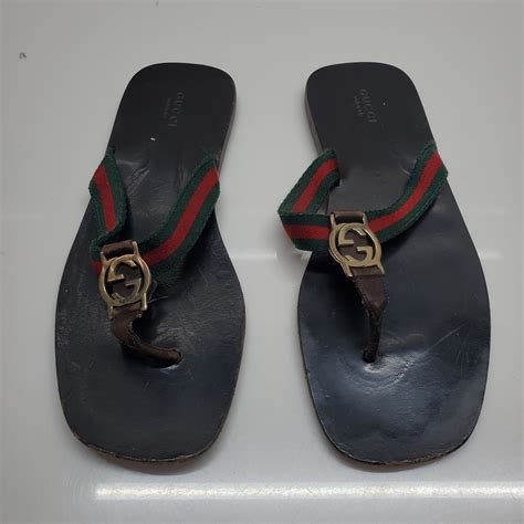 men's vintage gucci thong sandals crocodile|Gucci Men's Kika Thong Slide Sandals .